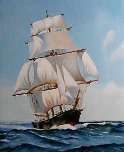 Copie Voilier  40*60 cm