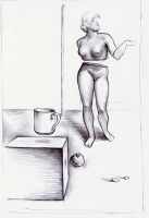 nue ebauche crayon